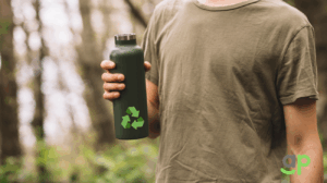 Recycled aluminum water bottle