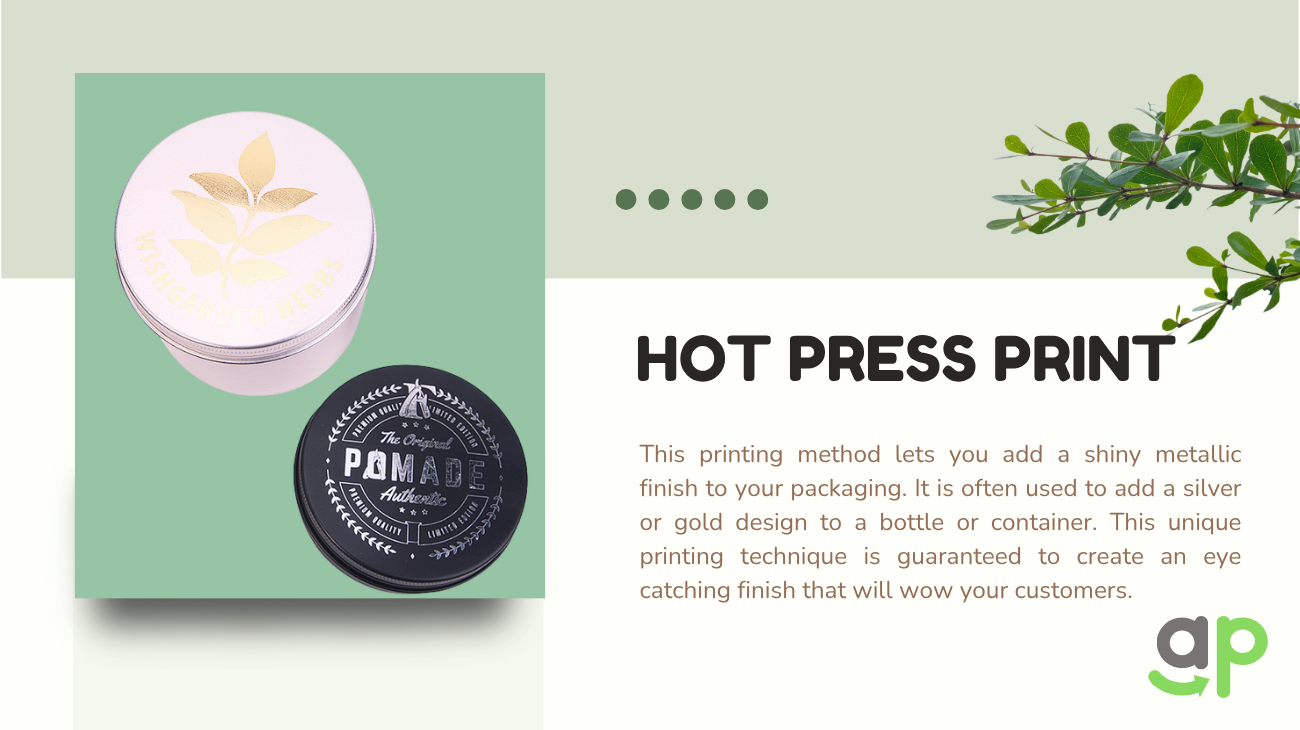Aluminum Hot Press Print Tins
