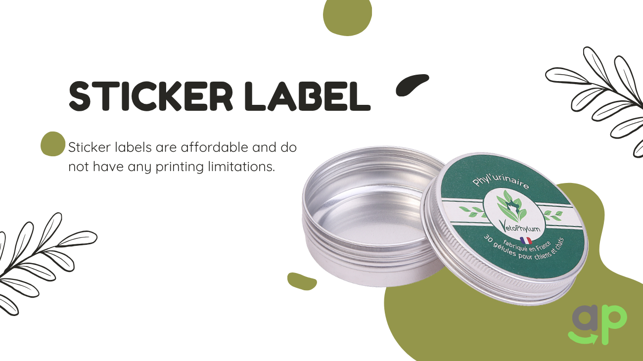 Sticker label aluminum tin